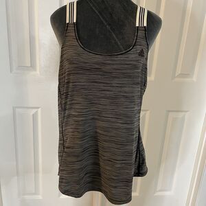 ADIDAS CLIMALITE PERFORMER X-BACK TANK TOP SHIRT Women's Large Black/Gray
